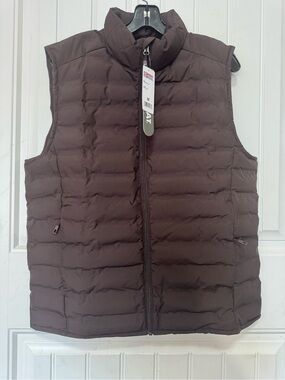32 Degrees Heat Men’s Lightweight Packable Vest – Travel Vest Coffee Medium